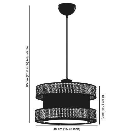 HALO Висулка 1xE27/60W/230V кафяво/сиво