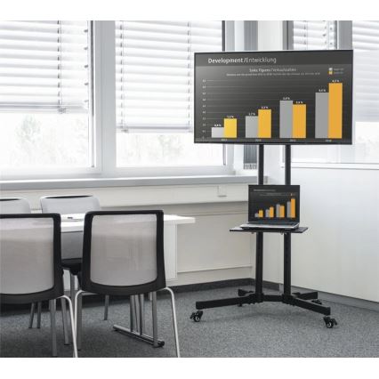 Hama - Подвижна подова поставка за телевизор 32-75 черен