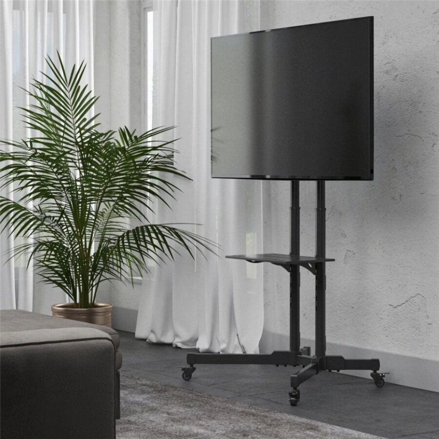 Hama - Подвижна подова поставка за телевизор 32-75 черен