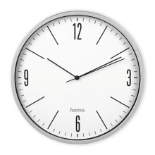 Hama - Стенен часовник 1xAA сив