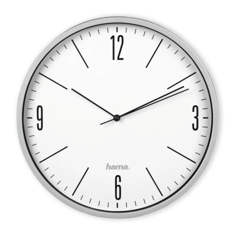 Hama - Стенен часовник 1xAA сив