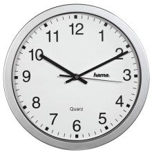 Hama - Стенен часовник 1xAA сребрист