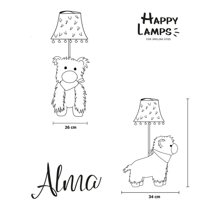Happy Lamps - LED Детска настолна лампа ALMA LED/5,4W/230V лама