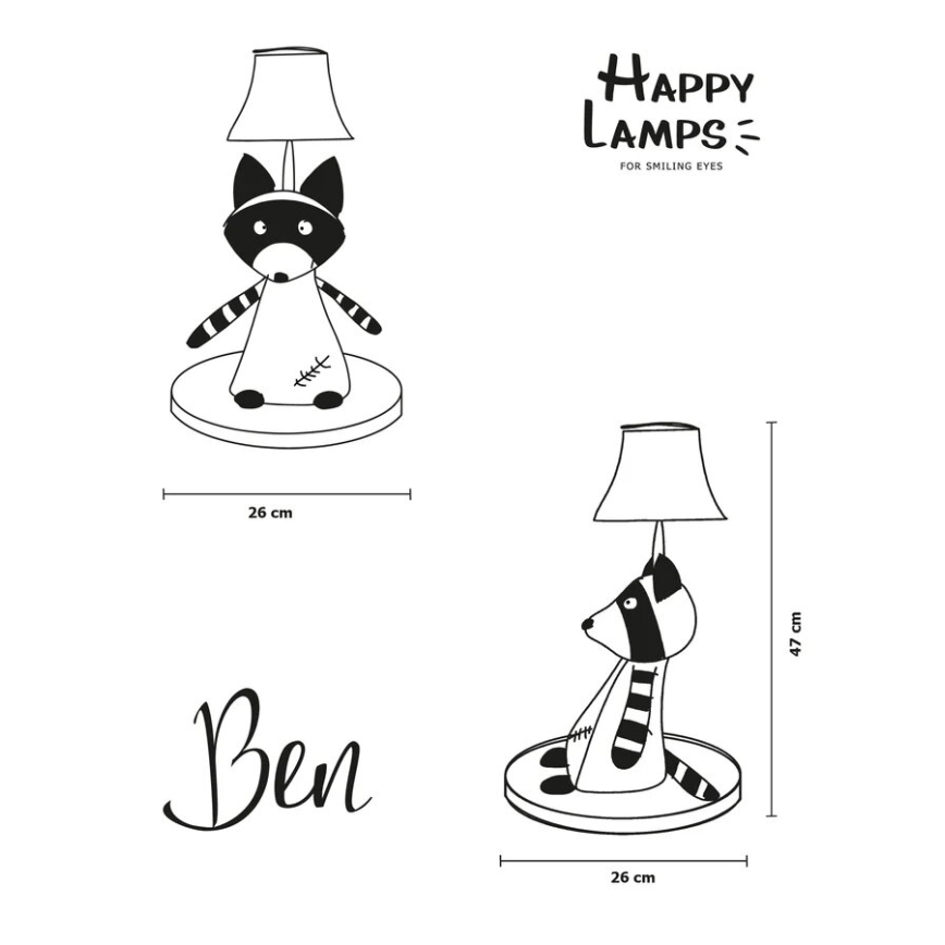 Happy Lamps - LED Детска настолна лампа BEN LED/5,4W/230V енот