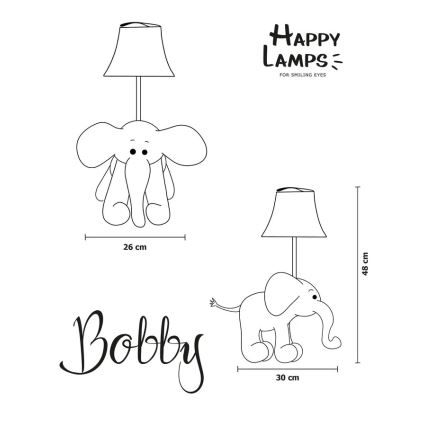 Happy Lamps - LED Детска настолна лампа BOBBY LED/5,4W/230V слон