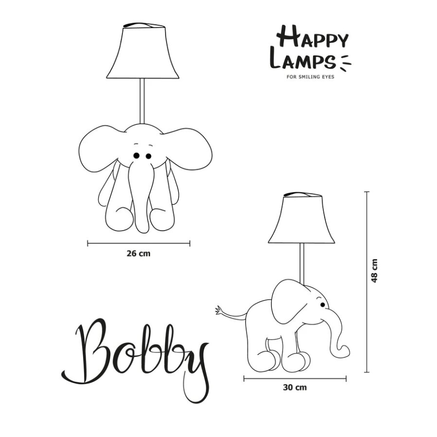 Happy Lamps - LED Детска настолна лампа BOBBY LED/5,4W/230V слон