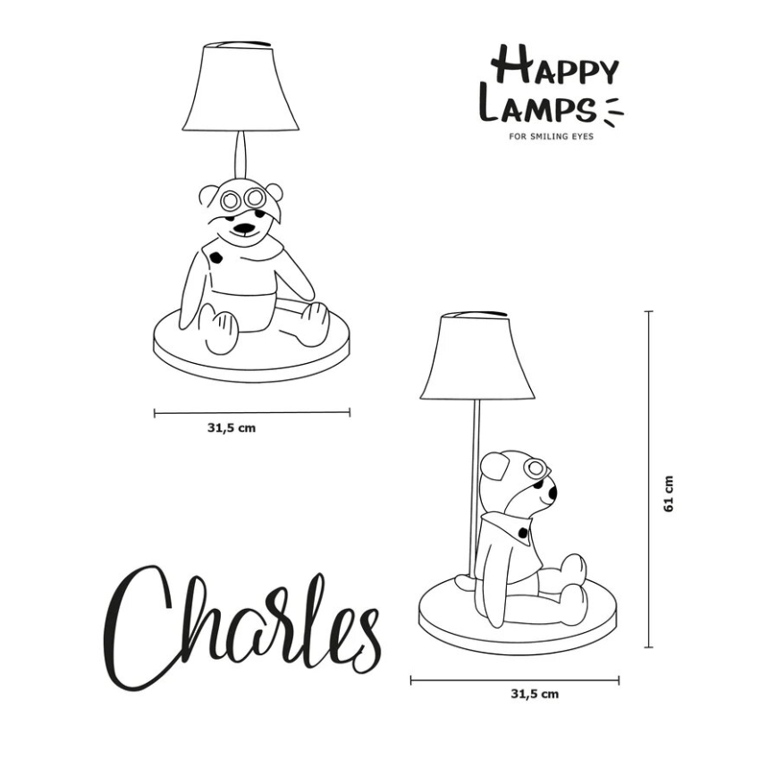 Happy Lamps - LED Детска настолна лампа CHARLES LED/5,4W/230V мечка