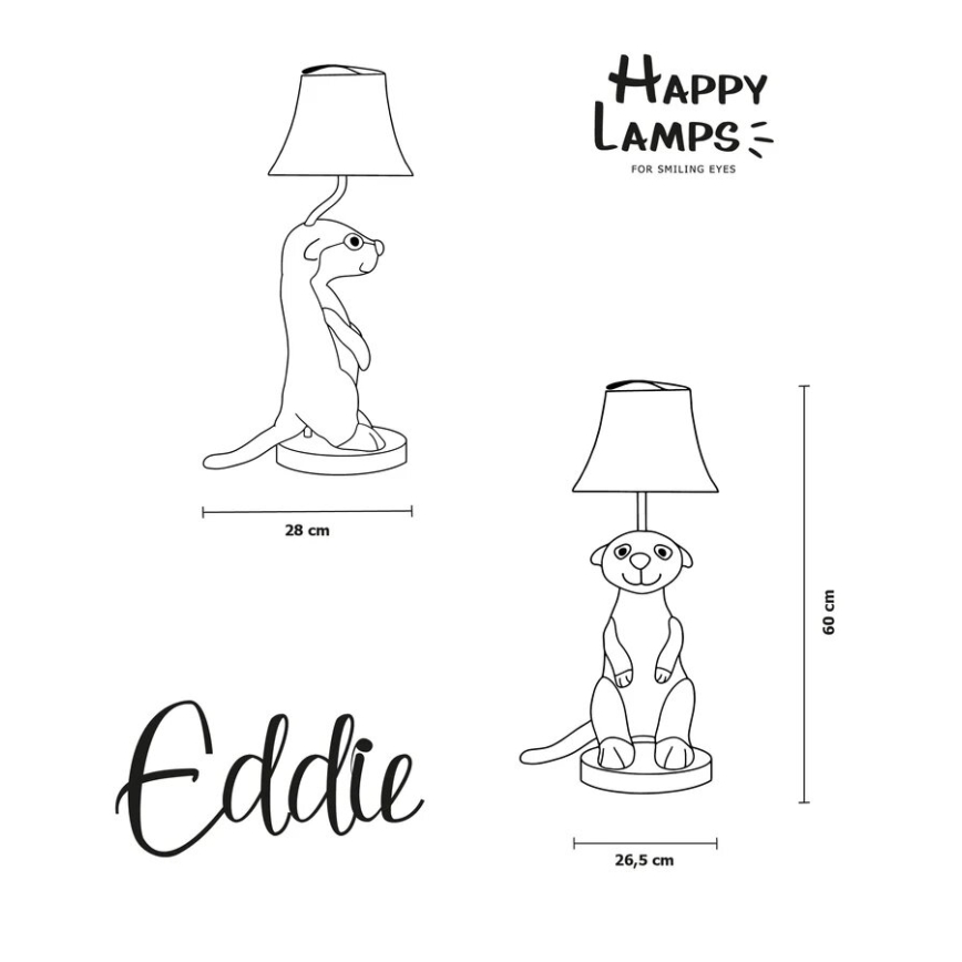 Happy Lamps - LED Детска настолна лампа EDDIE LED/5,4W/230V сурикат
