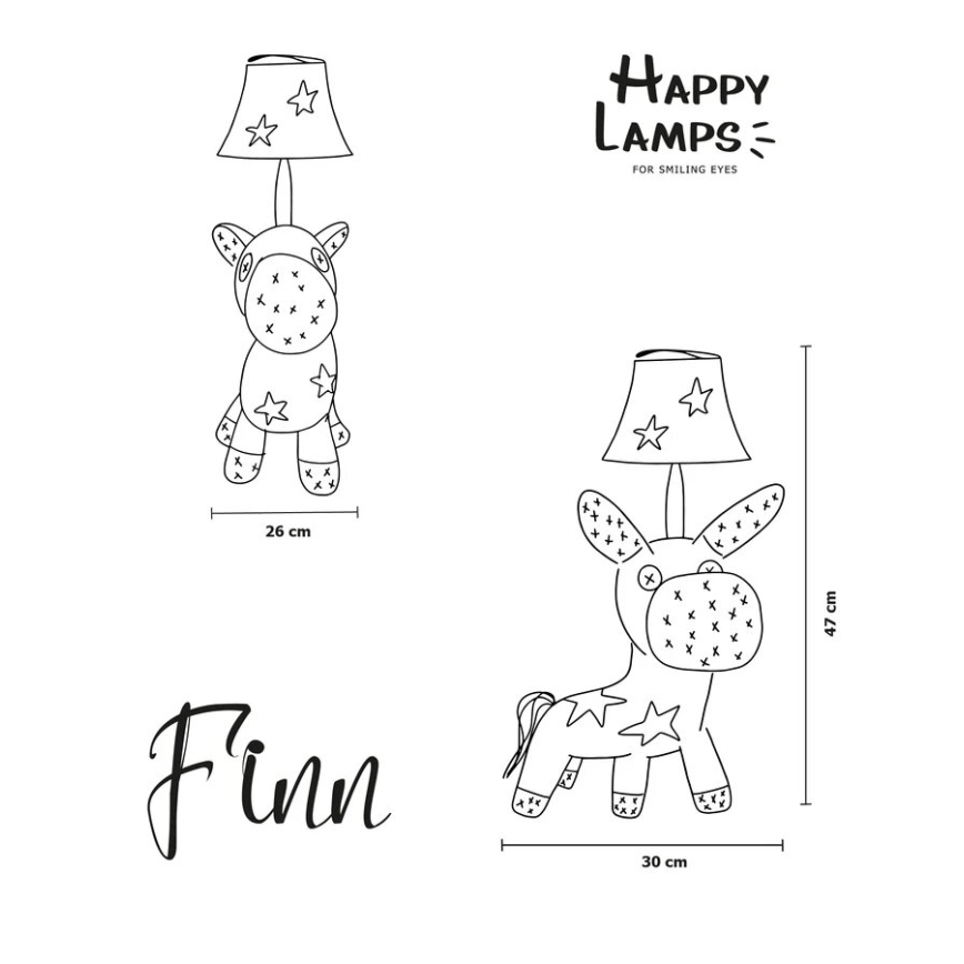 Happy Lamps - LED Детска настолна лампа FIN LED/5,4W/230V кон