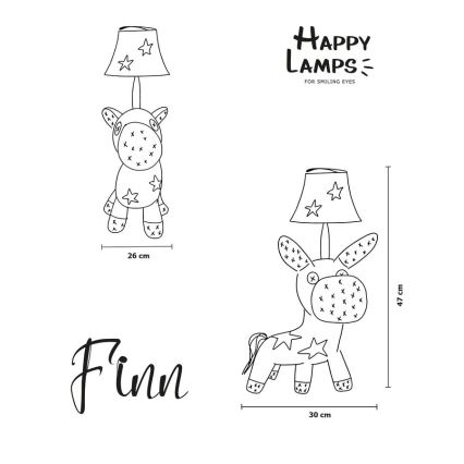 Happy Lamps - LED Детска настолна лампа FINN LED/5,4W/230V кон