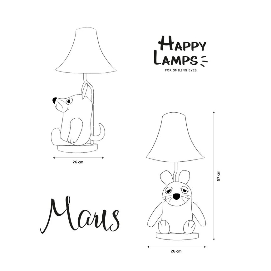 Happy Lamps - LED Детска настолна лампа MAUS LED/5,4W/230V мишка