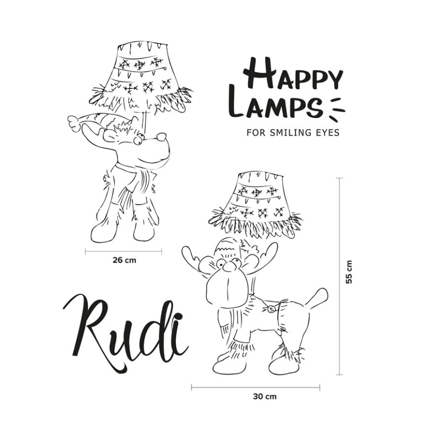 Happy Lamps - LED Детска настолна лампа RUDI LED/5,4W/230V северен елен