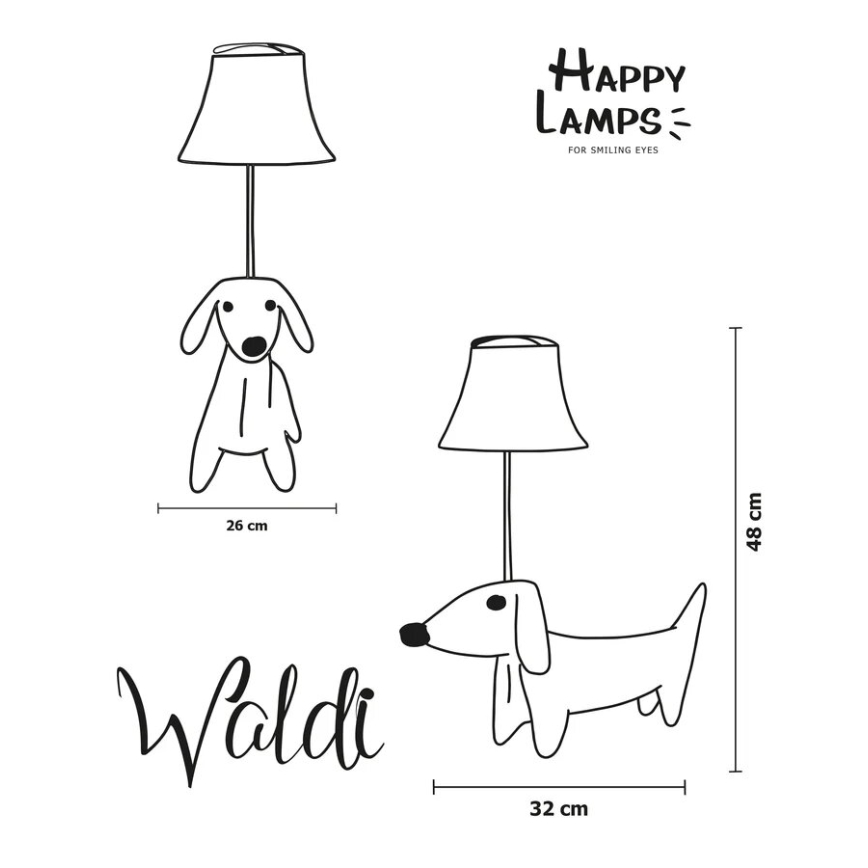 Happy Lamps - LED Детска настолна лампа WALDI LED/5,4W/230V дакел