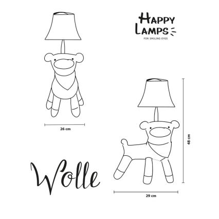 Happy Lamps - LED Детска настолна лампа WOLLE LED/5,4W/230V овца