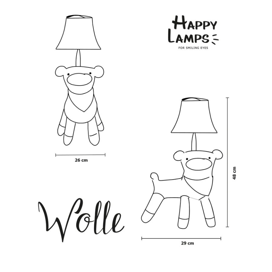 Happy Lamps - LED Детска настолна лампа WOLLE LED/5,4W/230V овца