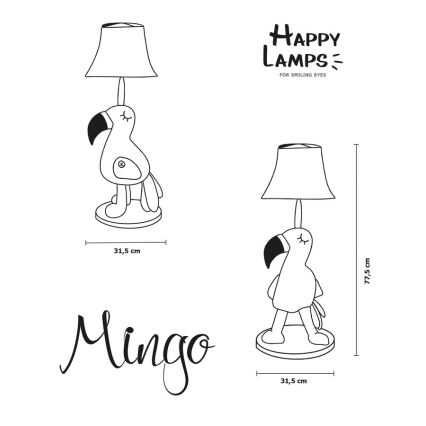 Happy Lamps - LED Детски лампион MINGO LED/5,4W/230V фламинго