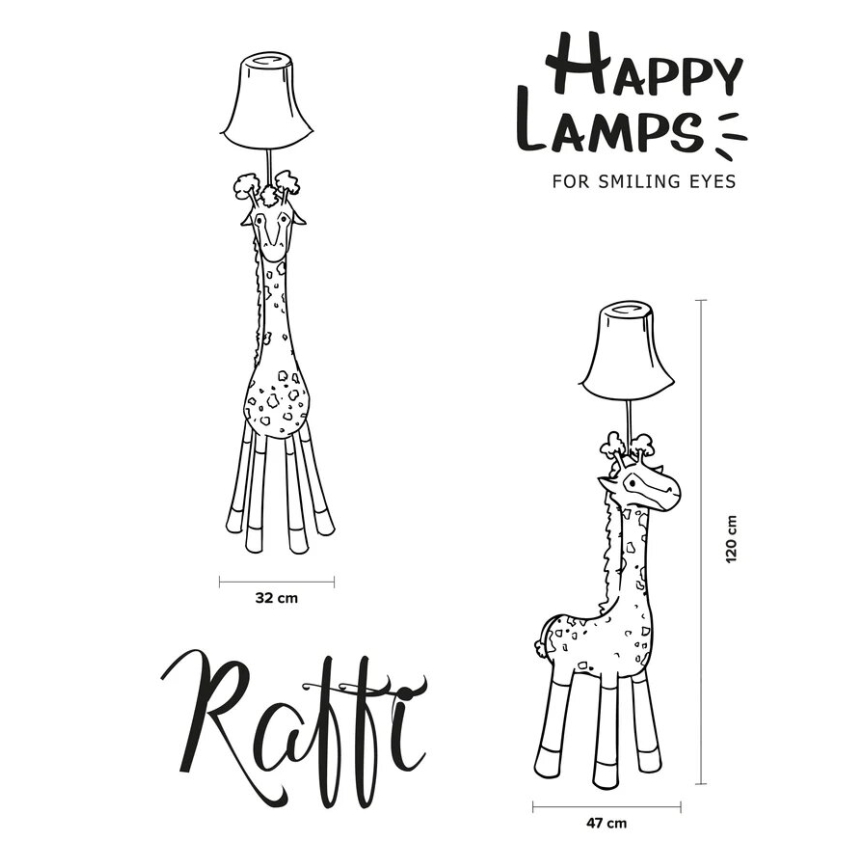 Happy Lamps - LED Детски лампион RAFFI LED/5,4W/230V жираф