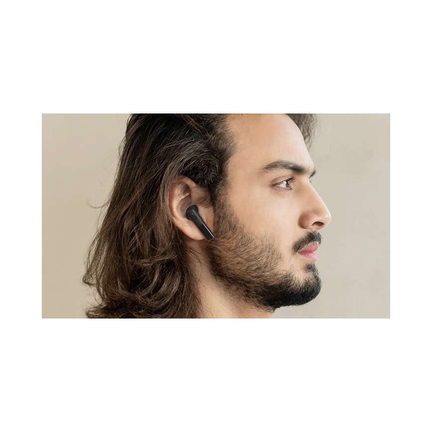 Haylou - Водоустойчиви безжични слушалки GT6 Bluetooth IPX4 черни