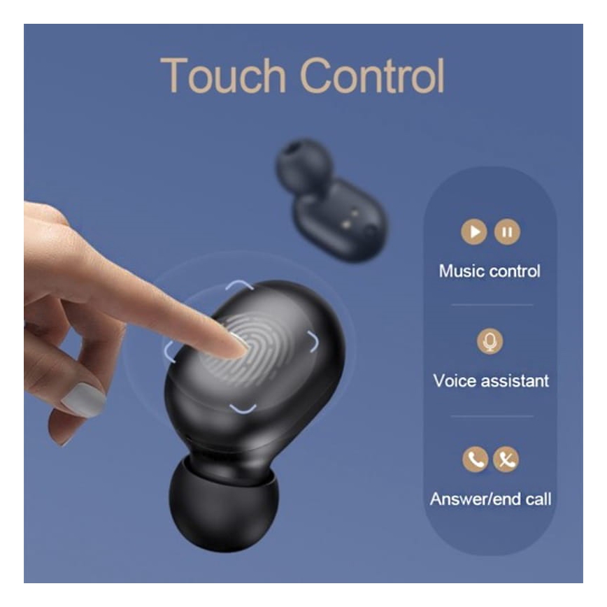 Haylou - Водоустойчиви безжични слушалки GT1 Pro Bluetooth черни