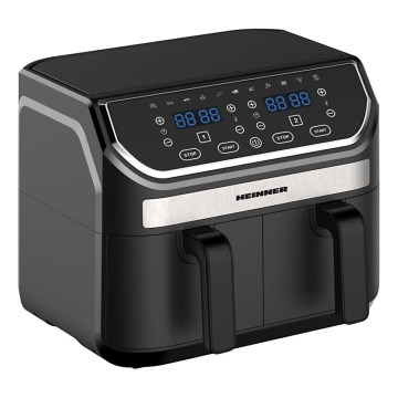 Heinner HAF-KDB1700BK - Двукамерна въздушна фритюрница 8,5 л 1700 W/230 V черна