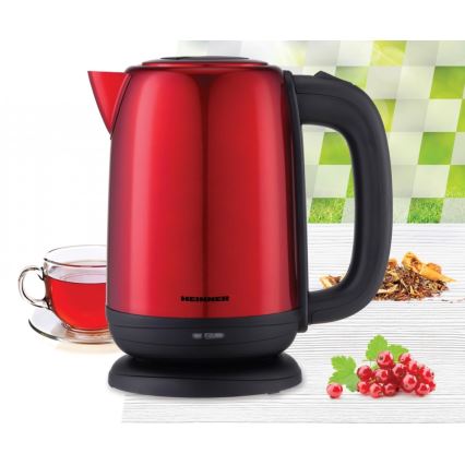Heinner HEK-2200RDSS - Електрическа кана 1,7 л 2200W/230V червена/черна