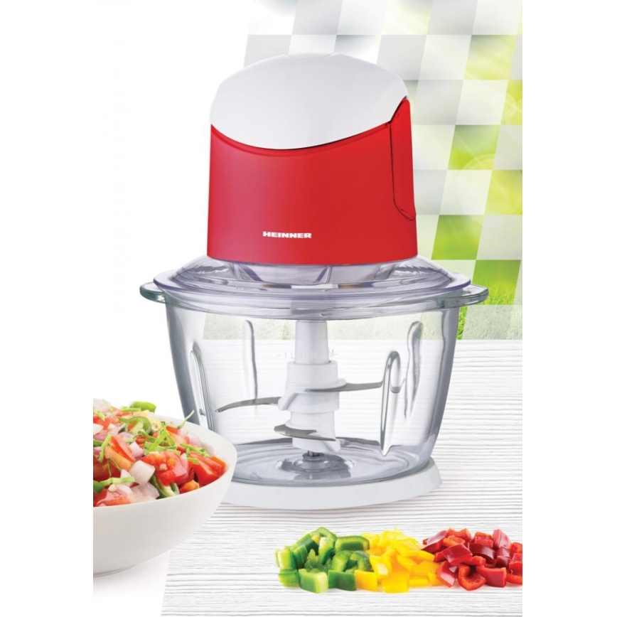 Heinner HMC-K500WHR - Кухненски чопър 500W/230V червен