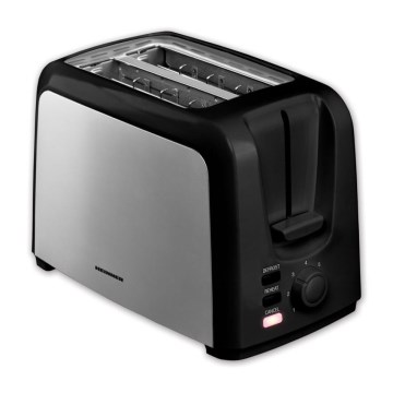Heinner HTP-700BKSS - Тостер за 2 филийки 700W/230V черен/матов хром