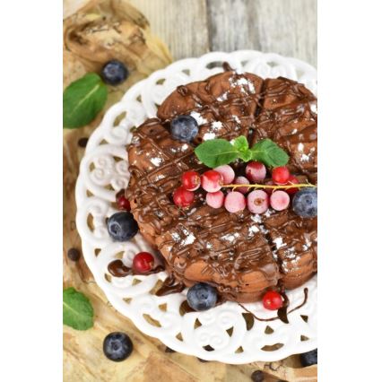 Heinner HWF-1000CR - Вафлена машина 1000W/230V черна/розово-златна