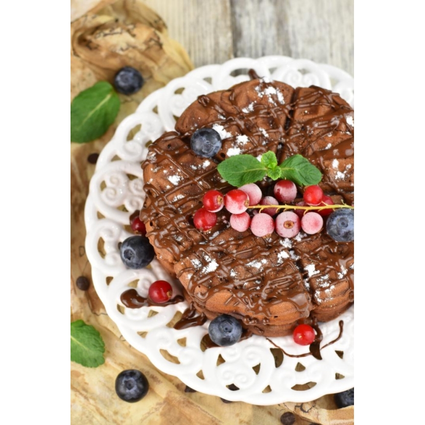 Heinner HWF-1000CR - Вафлена машина 1000W/230V черна/розово-златна