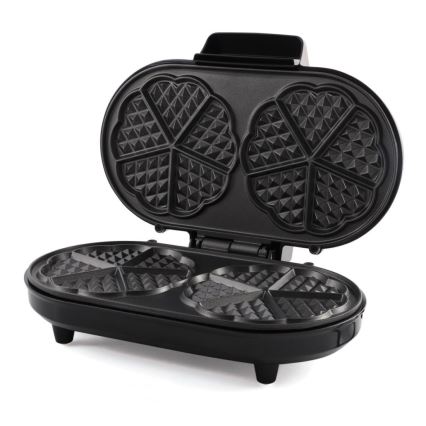 Heinner HWF-1000CR - Вафлена машина 1000W/230V черна/розово-златна