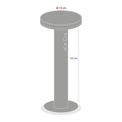 Hesperide - LED соларна лампа със сензор за движение DETEKT LED/3,7V 2600 mAh IP65