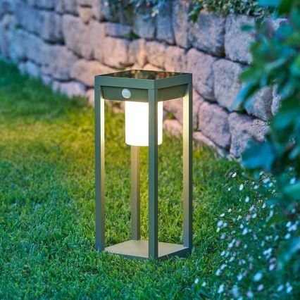 Hesperide - LED соларна лампа със сензор за движение PIKY LED/3,7V 2600 mAh 40 cm IP65 зелена
