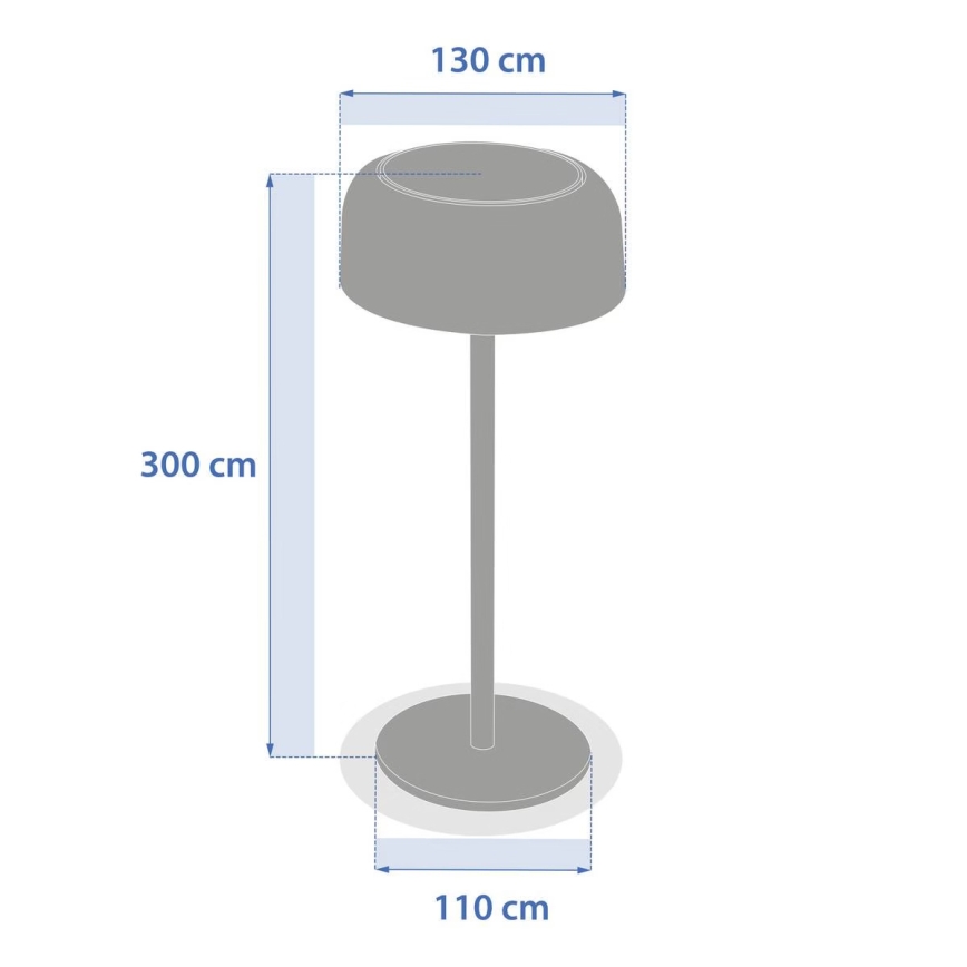Hesperide - LED соларна настолна лампа BOLTY LED/3,7V 2600 mAh IP65 бежова