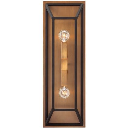 Hinkley - Аплик FU LIGHTON 2xE14/60W/230V кафяв/черен