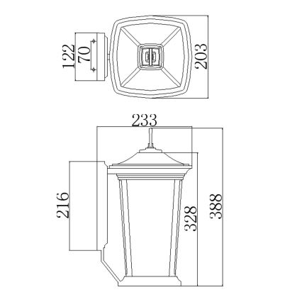 Hinkley - Екстериорен аплик BROMLEY 2xE14/60W/230V IP44