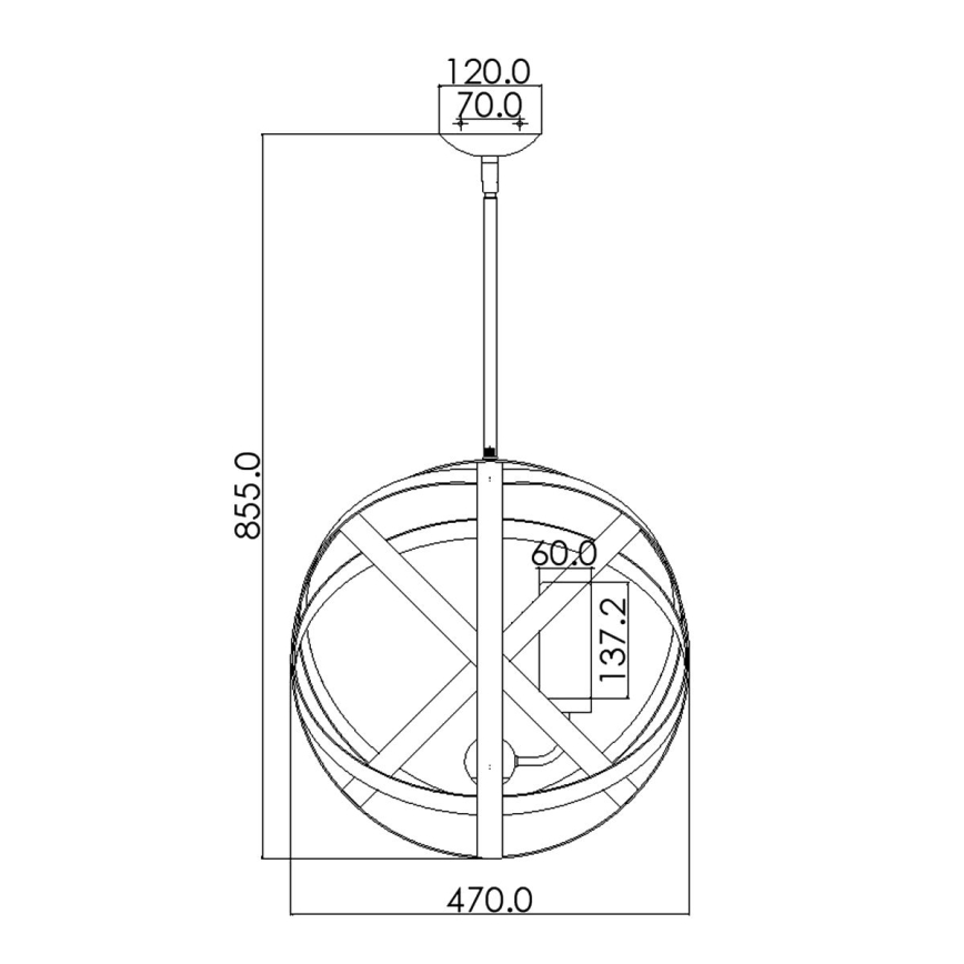 Hinkley - Екстериорен пендел CARSON 3xE14/40W/230V IP44