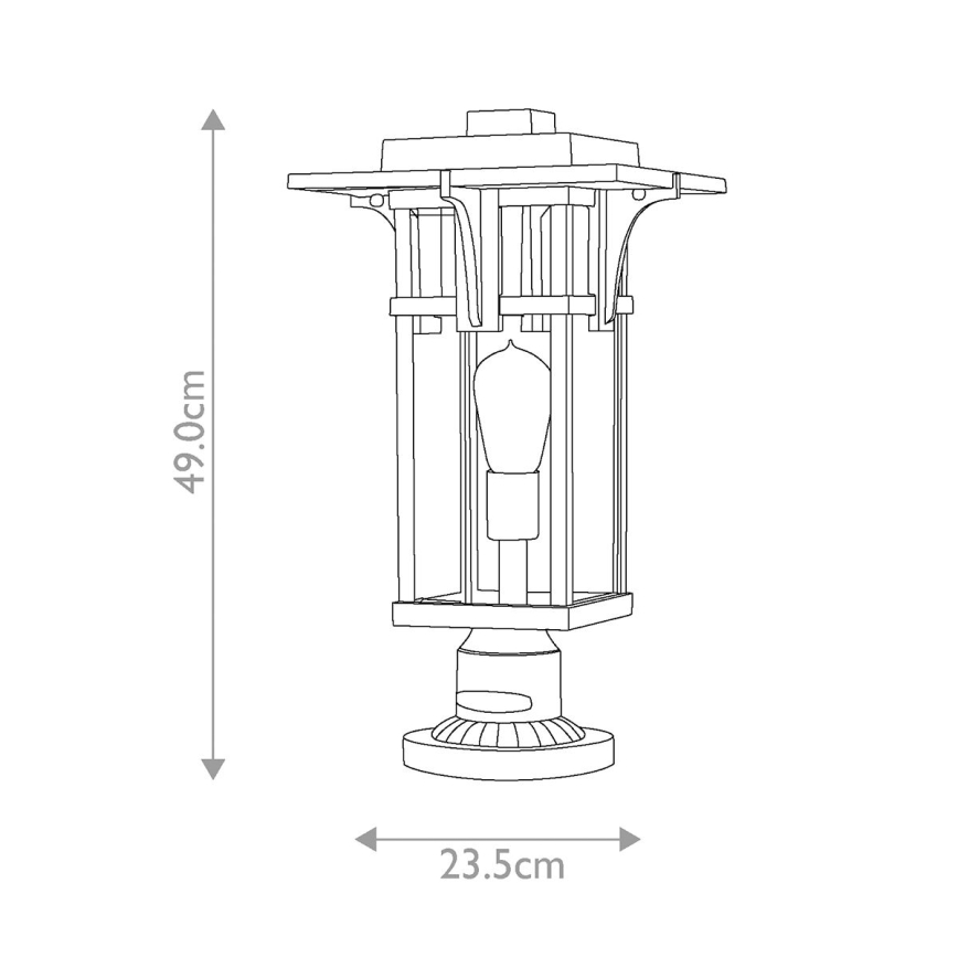 Hinkley - Екстериорна лампа MANHATTAN 1xE27/100W/230V IP44 черна