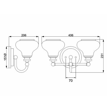 Hinkley - LED Лампа за баня AINSLEY 2xG9/3W/230V IP44