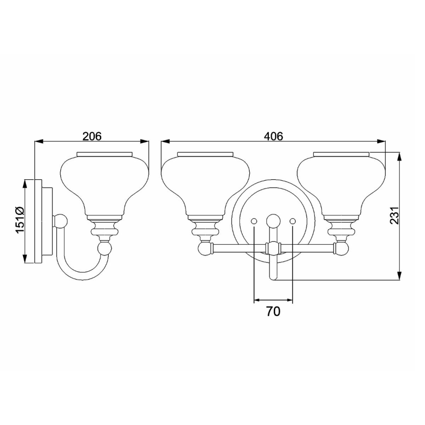 Hinkley - LED Лампа за баня AINSLEY 2xG9/3W/230V IP44