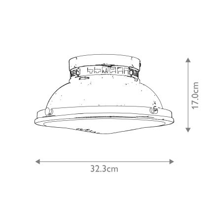 Hinkley - Плафон AMELIA 2xE27/40W/230V бронзов