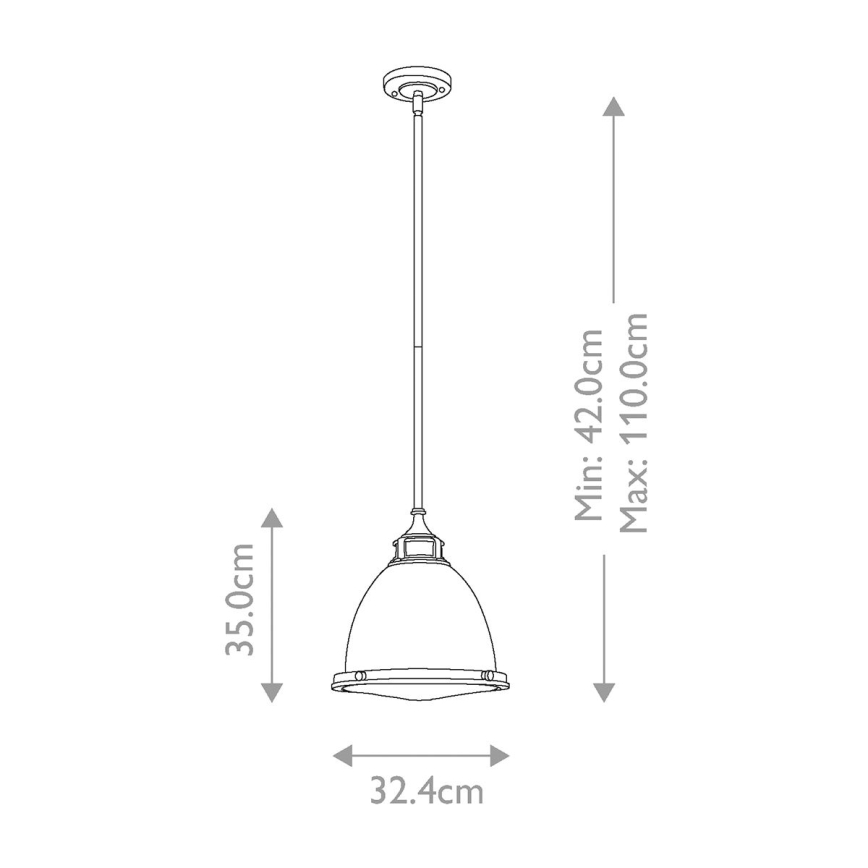 Hinkley - Висящ полилей AMELIA 1xE27/60W/230V бронзов