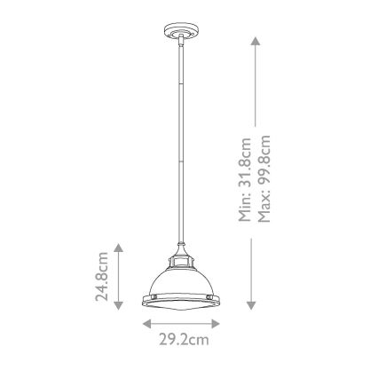 Hinkley - Висящ полилей AMELIA 1xE27/60W/230V месинг