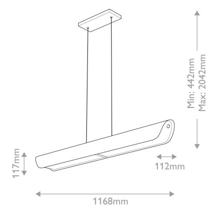 Hinkley - LED полилей на кабел ARCO LED/43W/230V 3000K златен