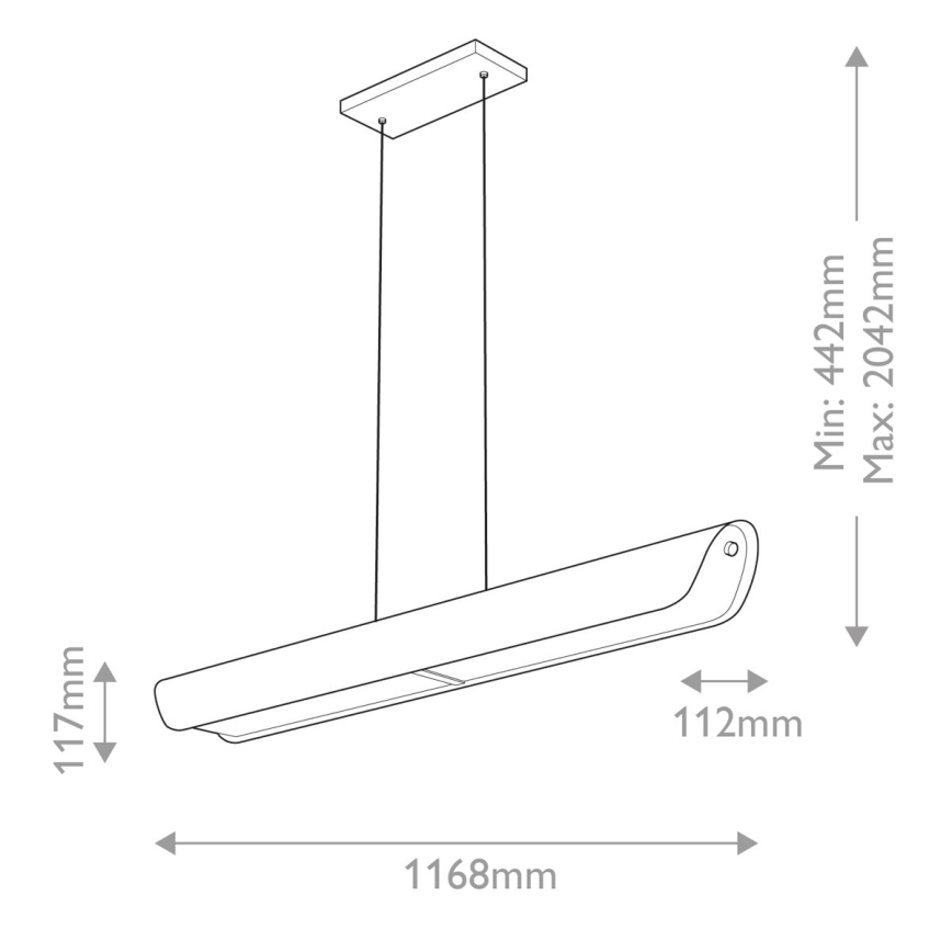 Hinkley - LED полилей на кабел ARCO LED/43W/230V 3000K златен