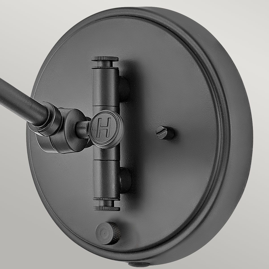Hinkley - Стенно точково осветително тяло ARTI 1xE27/60W/230V черно/кафяво