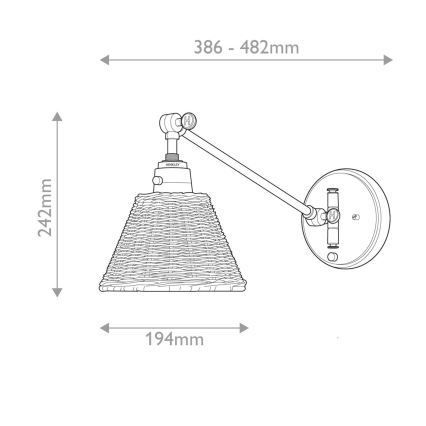 Hinkley - Стенен спот ARTI 1xE27/60W/230V златист/кафяв