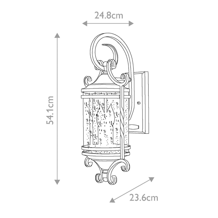 Hinkley - Екстериорен аплик CASA 2xE14/40W/230V IP44