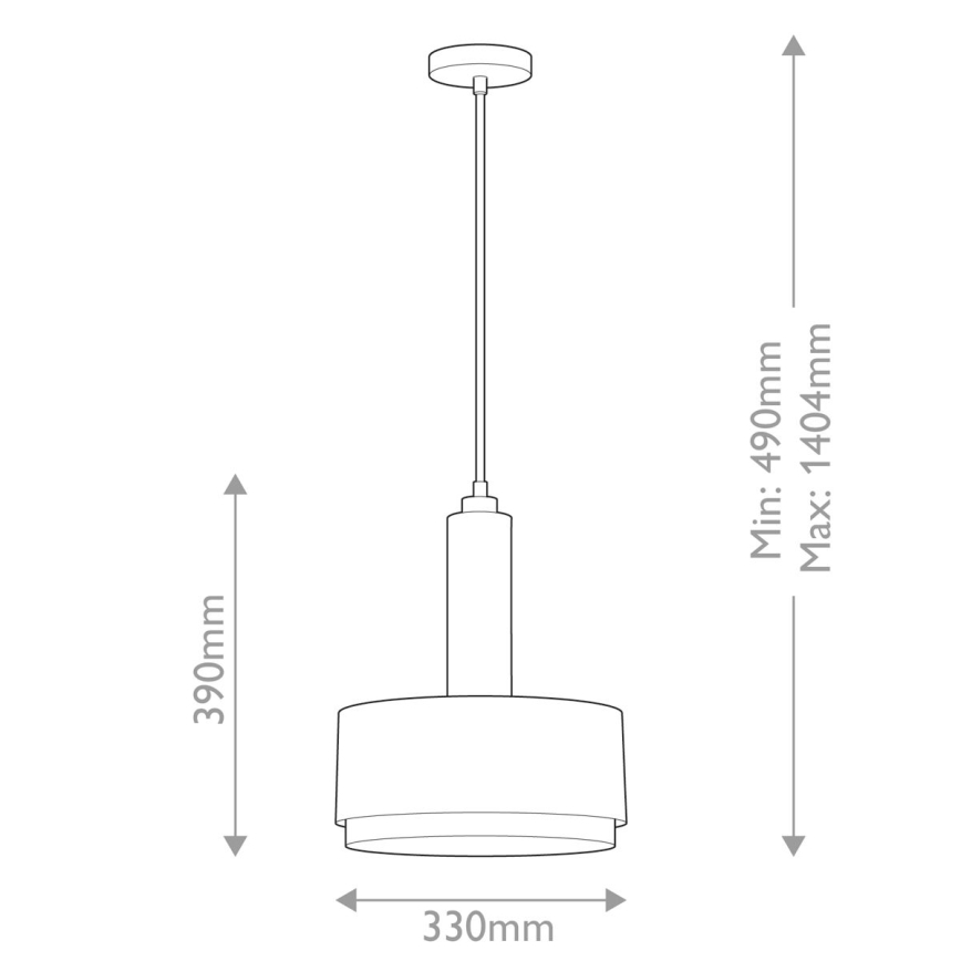 Hinkley - Полилей на прът CEDRIC 2xE27/60W/230V Ø 33 cm златисто/черно