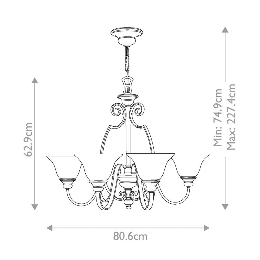 Hinkley - Пендел CELLO 6xE27/60W/230V