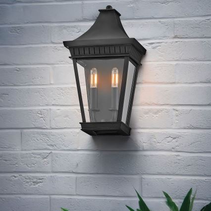 Hinkley - Екстериорен аплик CHAPEL HILL 2xE14/40W/230V IP44 черен